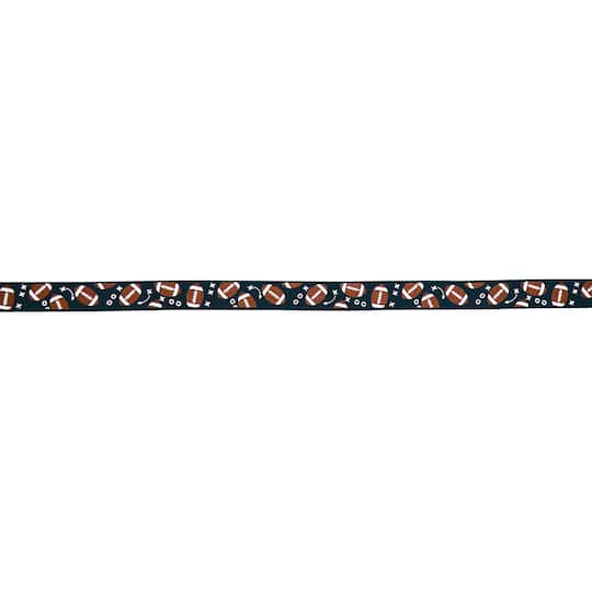 5/8" x 4yd. Black Football Plays Grosgrain Ribbon by Celebrate It®